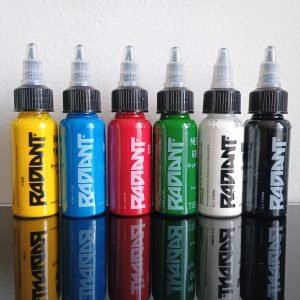 Set 6 tintas Radiant 1oz para tatuaje pigmentos profesionales – Inksumos