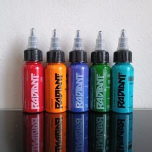 Set 5 Tintas Radiant 1oz para Tatuaje full color