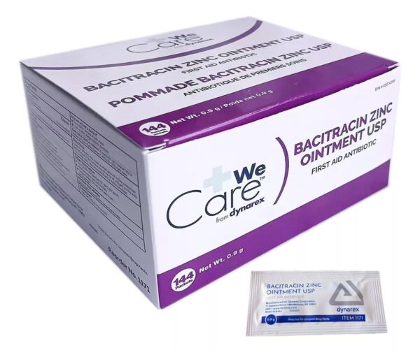 Caja Bacitracin Zinc Dynarex | Caja de 144 Sobres