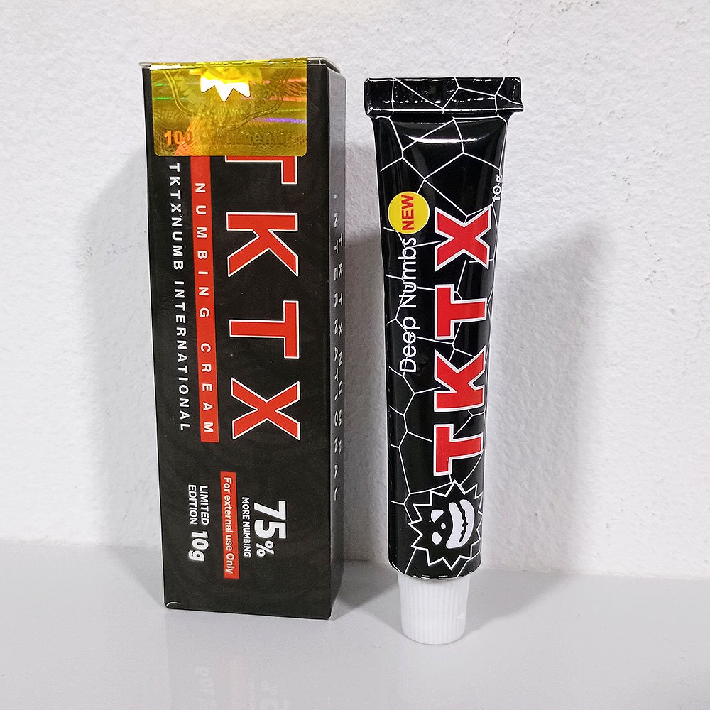 Crema Anestésica TKTX Black 75% para Tatuaje Profesional