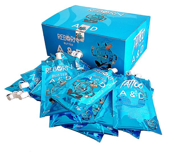 Caja de 25 Sobres Reborn de Crema Ayd para Tatuaje
