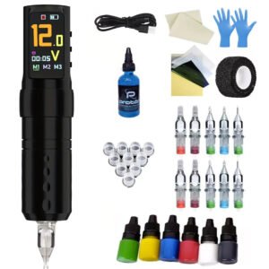 Maquina Para Tatuar Pen Inalambrica Kvm Bold Profesional Negro