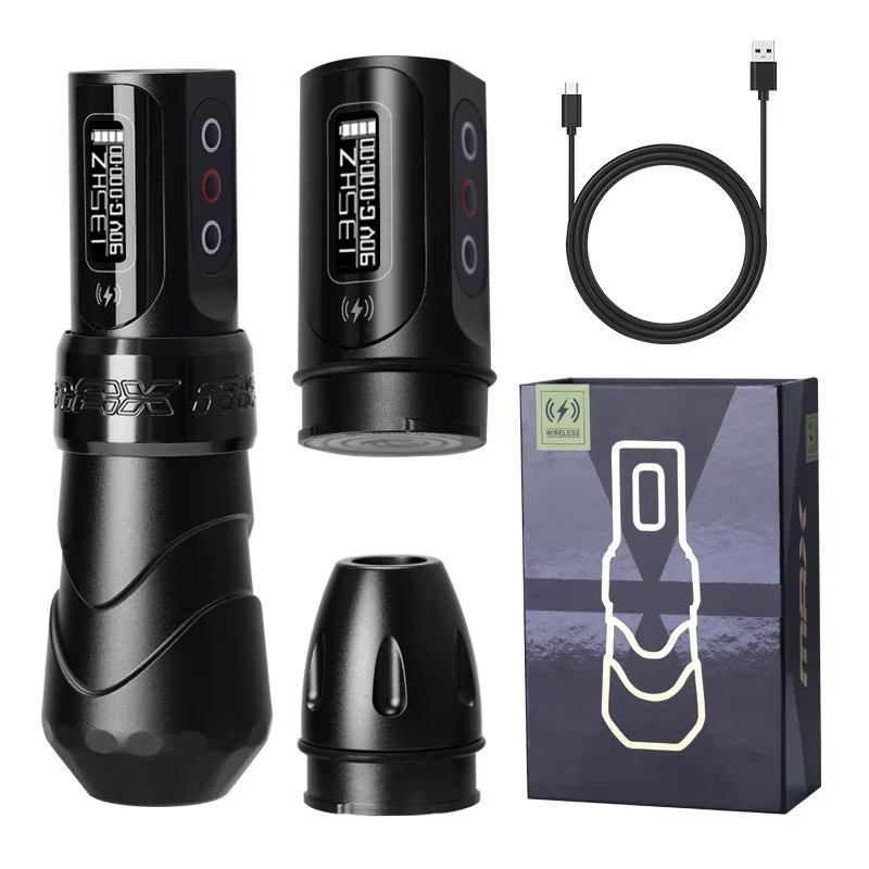 Maquina Tattoo Pen Flux Max Inalámbrica 2baterias Black Mate - Imagen 3