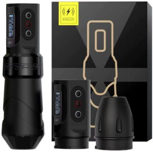 Maquina Tattoo Pen Flux Max Inalámbrica 2baterias Black Mate