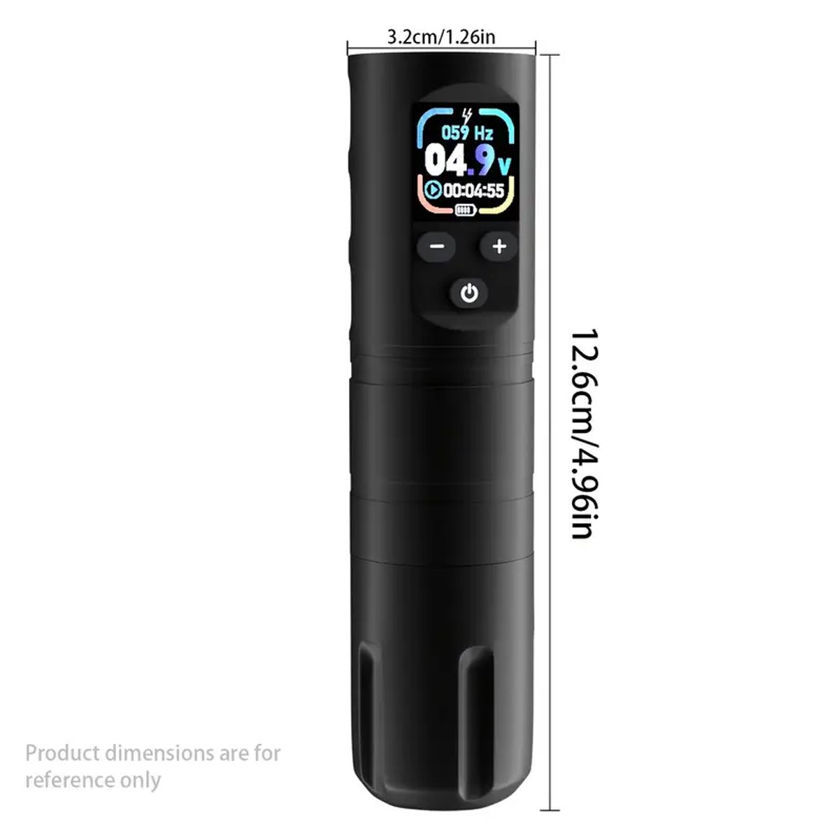 Maquina Pen KVM Tattoo Inalámbrica Pantalla Digital En Kit Negro - Imagen 3