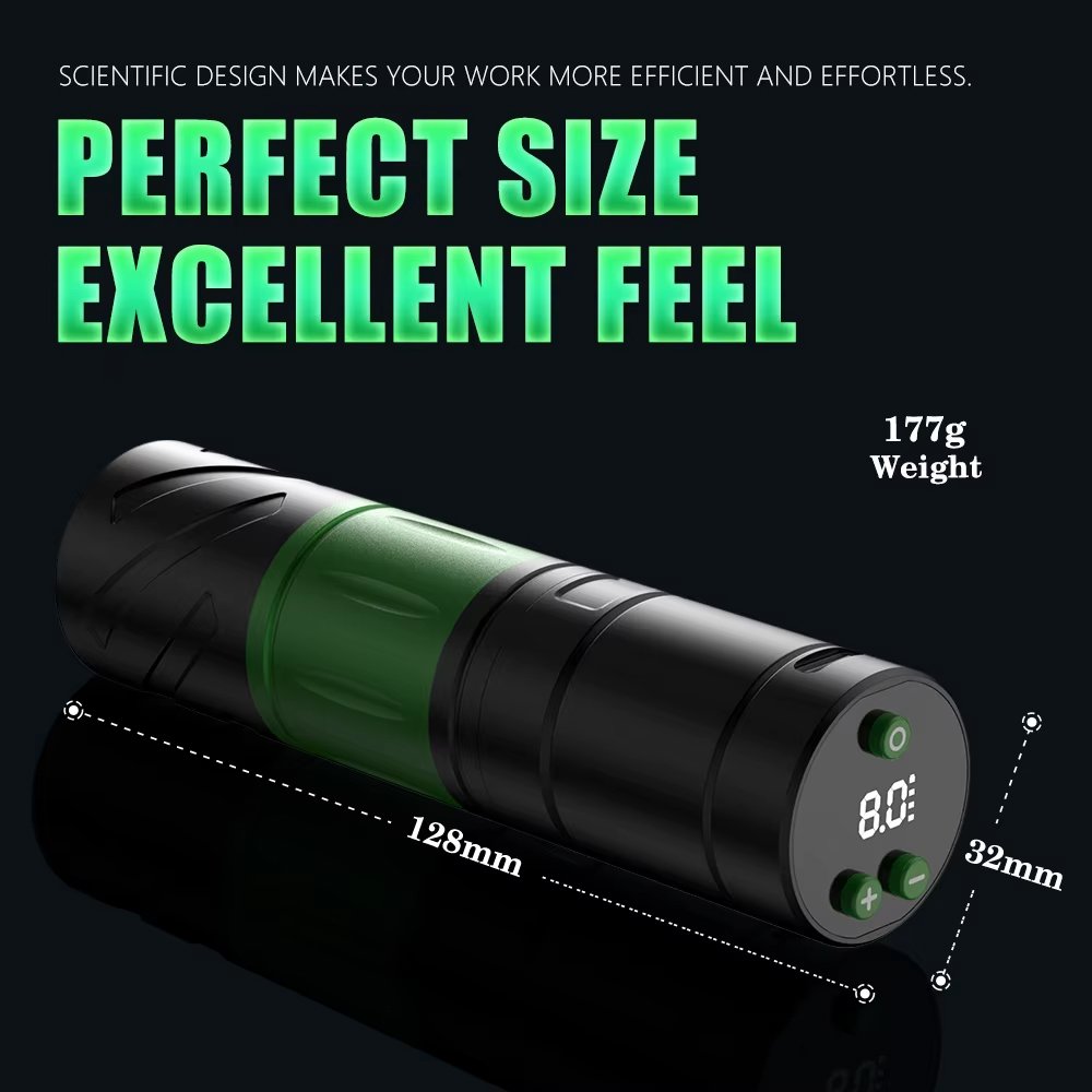 Maquina Rotativa Pen Tattoo Inalambrica Trex Kit De Tatuaje Negro - Imagen 7