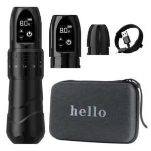 Maquina Tattoo Pen Inalámbrica Xnet Void Ajustable Stroke Negro