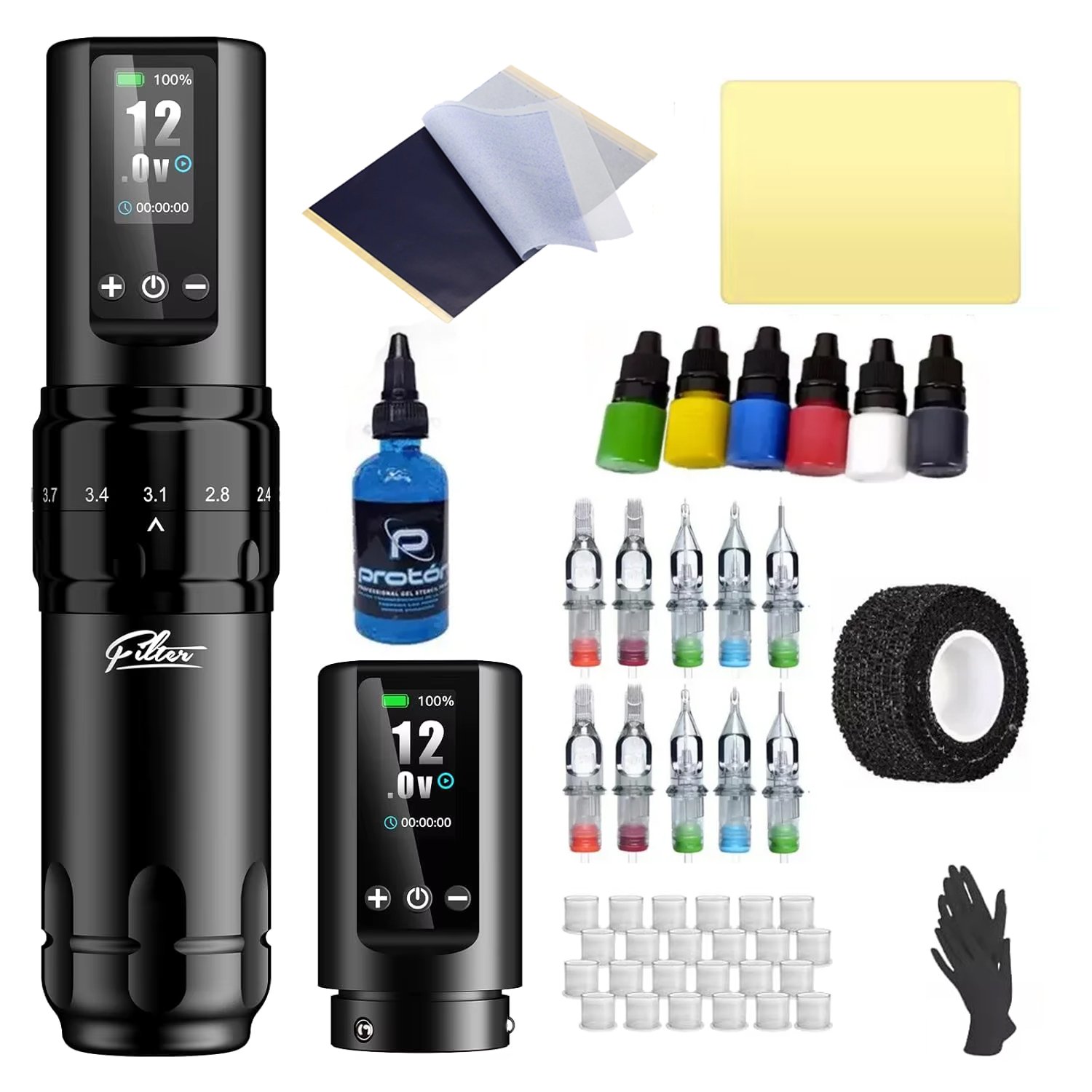 Maquina Pen Ez Filter X30 Inalambrica Tattoo Pro En Kit 2bat