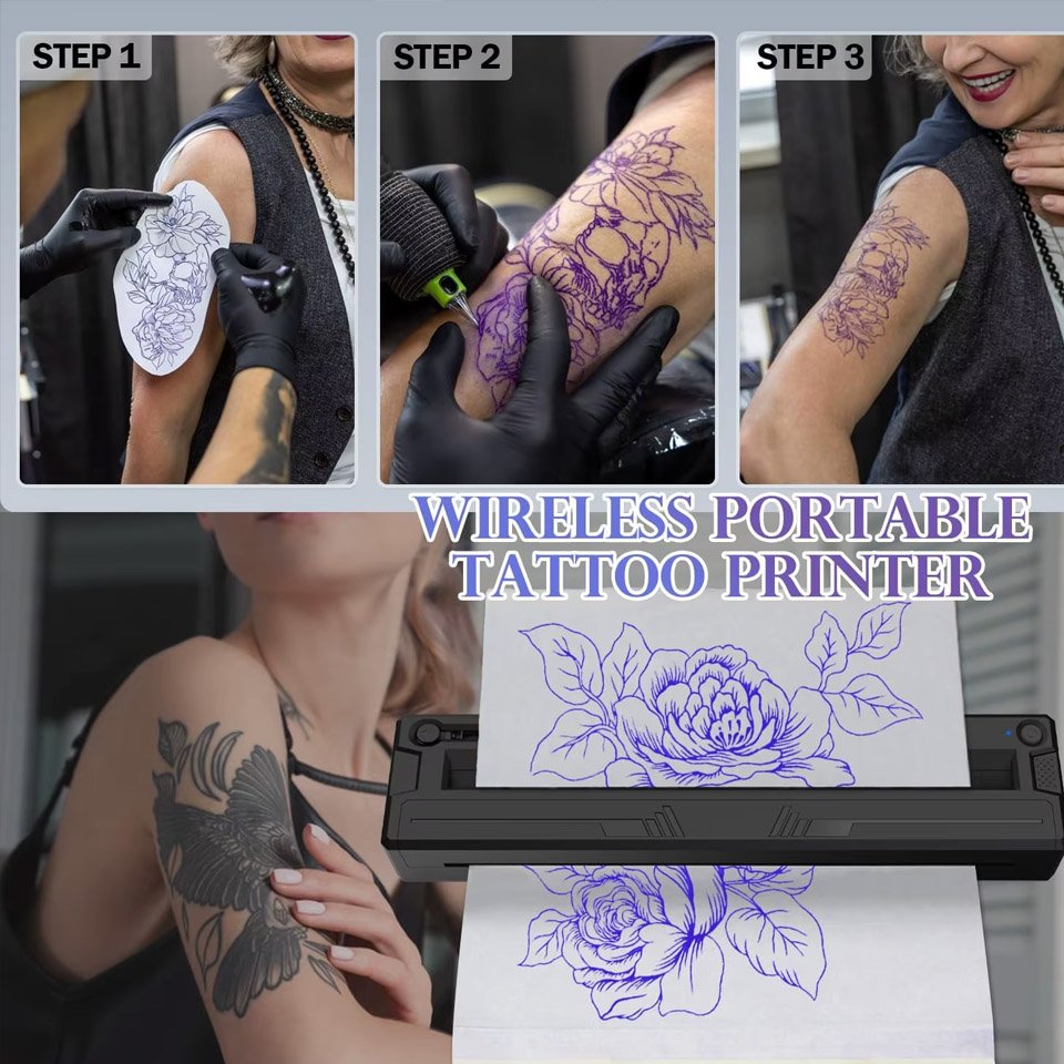 Impresora Térmica Dragonhawk T6 Para Plantillas De Tatuajes - Imagen 5