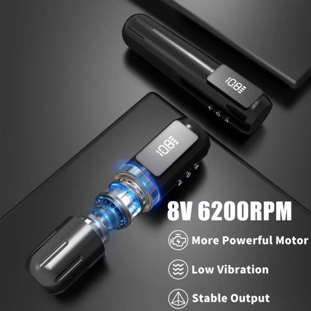 Kit Maquina Pen Inalámbrica Para Tatuar Yilong - Imagen 2